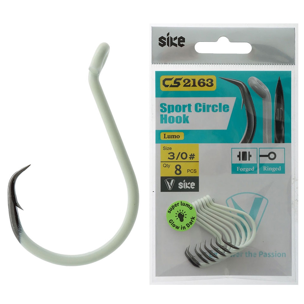 Sike CS2163 Super Lumo Sport Circle Hooks 3/0 Qty 8