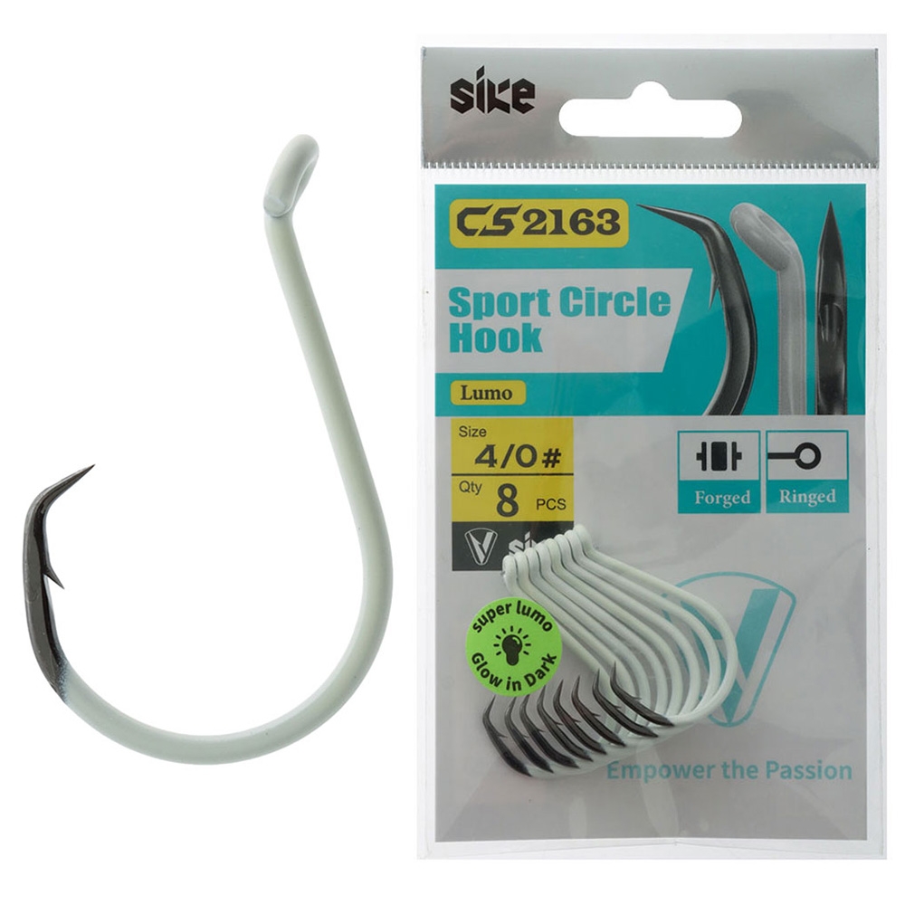 Sike CS2163 Super Lumo Sport Circle Hooks 4/0 Qty 8