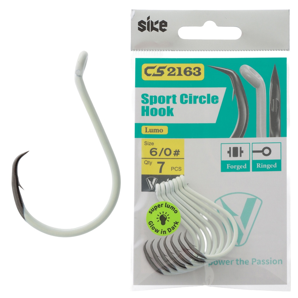 Sike CS2163 Super Lumo Sport Circle Hooks 6/0 Qty 7