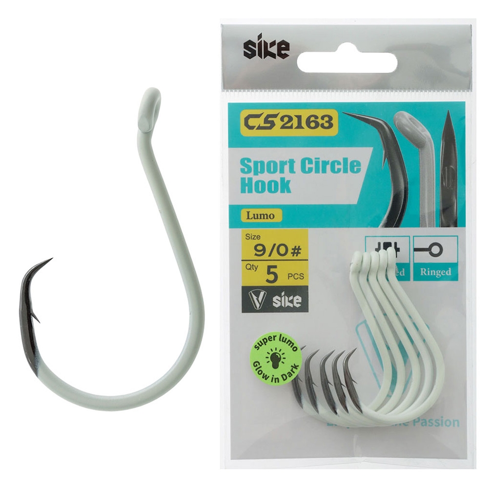 Sike CS2163 Super Lumo Sport Circle Hooks 9/0 Qty 5