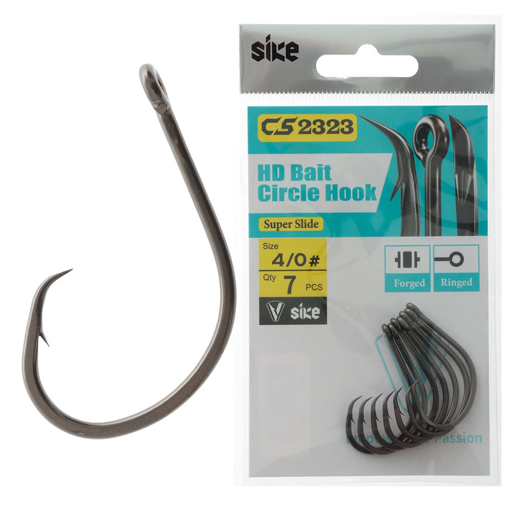 Sike CS2323 Super-Slide HD Bait Circle Hooks 4/0 Qty 7