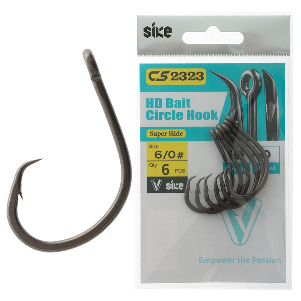 Sike CS2323 Super-Slide HD Bait Circle Hooks 6/0 Qty 6
