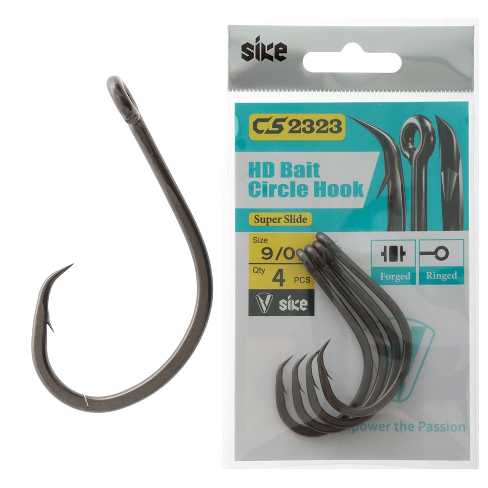 Sike CS2323 Super-Slide HD Bait Circle Hooks 9/0 Qty 4