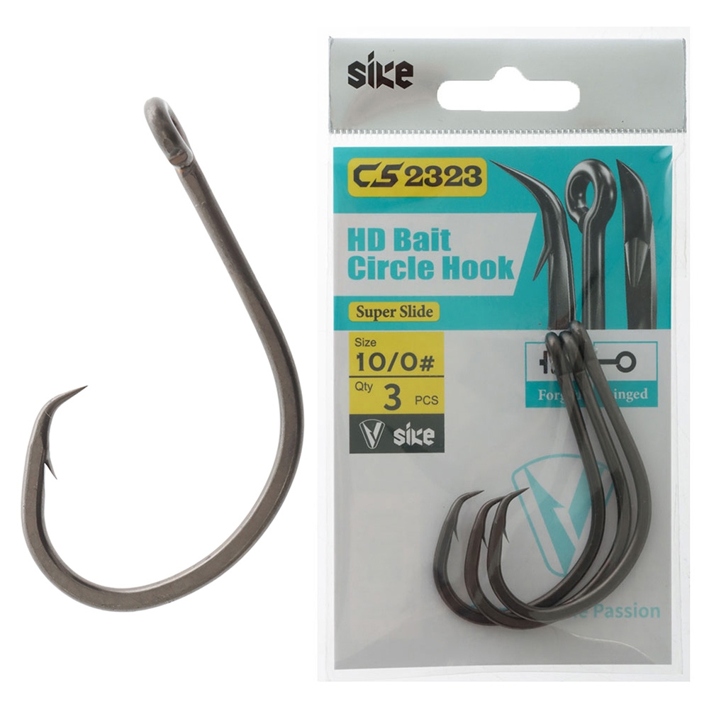 Sike CS2323 Super-Slide HD Bait Circle Hooks 10/0 Qty 3