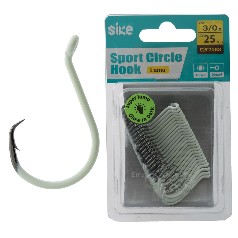 Sike CS2163 Super Lumo Sport Circle Hooks Bulk Pack 3/0 Qty 25