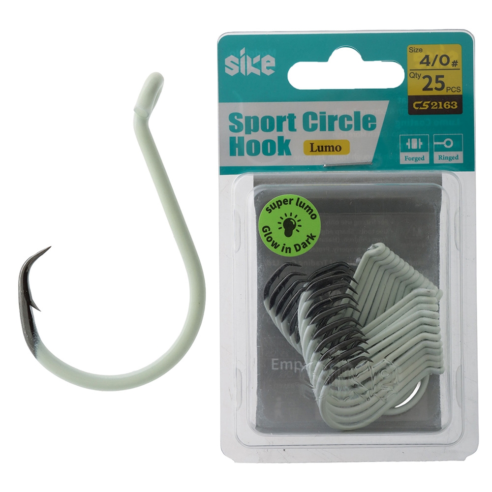 Sike CS2163 Super Lumo Sport Circle Hooks Bulk Pack 4/0 Qty 25