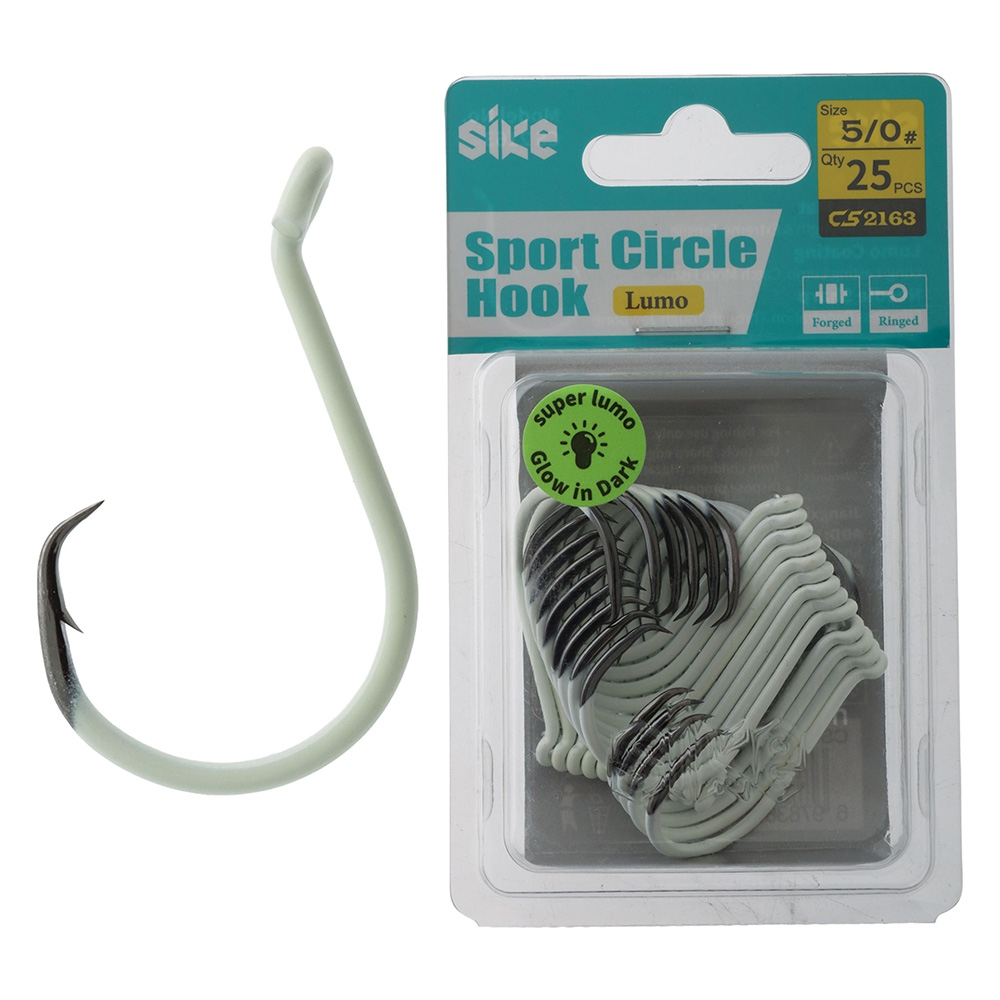 Sike CS2163 Super Lumo Sport Circle Hooks Bulk Pack 5/0 Qty 25
