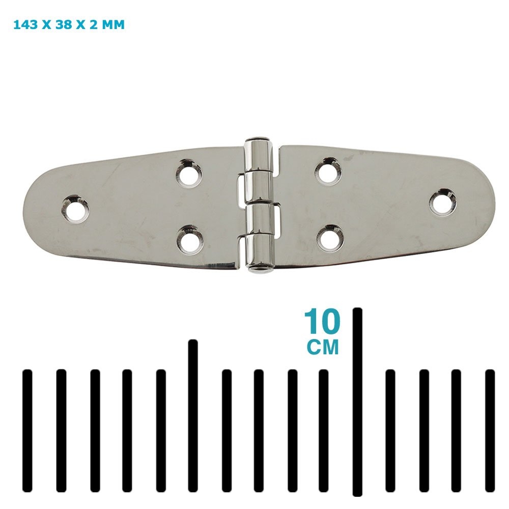 Sinox 316 Polished Stainless Steel Marine Door Hinge