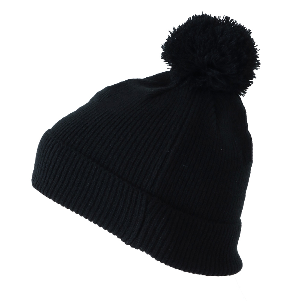 Shimano Black Stealth Pompom Beanie