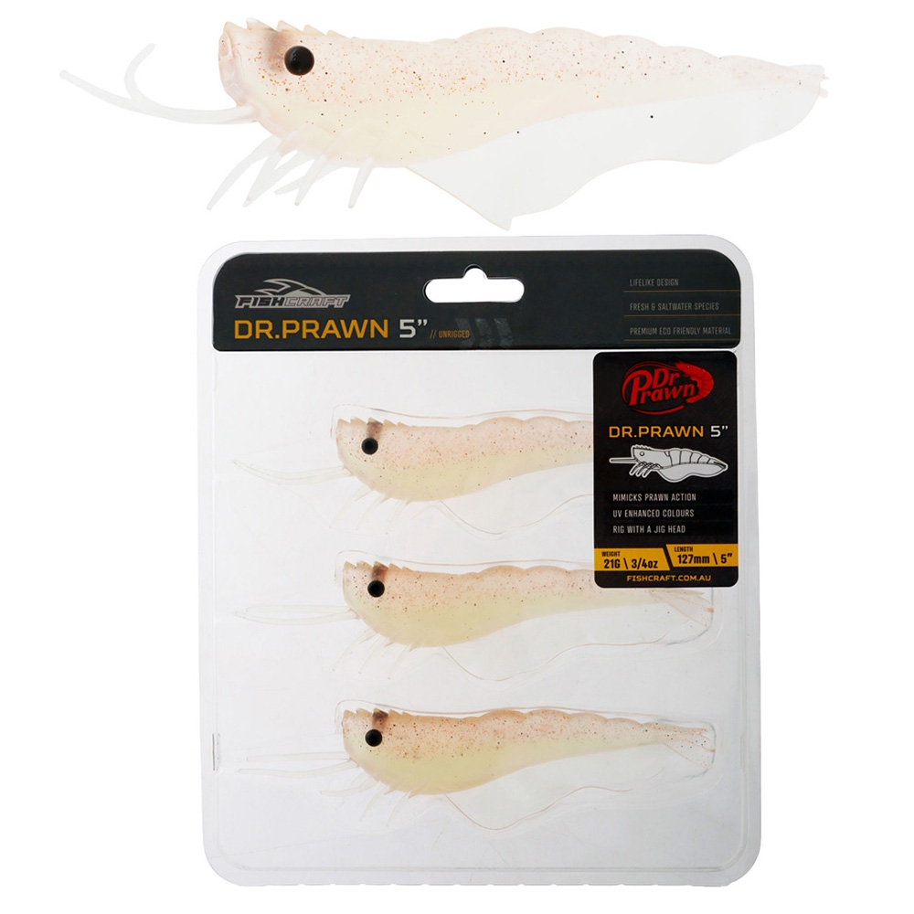 Fishcraft Dr Prawn Unrigged Softbait Gummy Bear 12.7cm Qty 3
