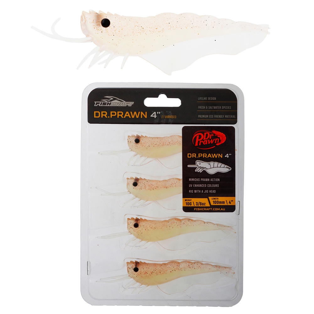 Fishcraft Dr Prawn Unrigged Softbait Gummy Bear 10.2cm Qty 4