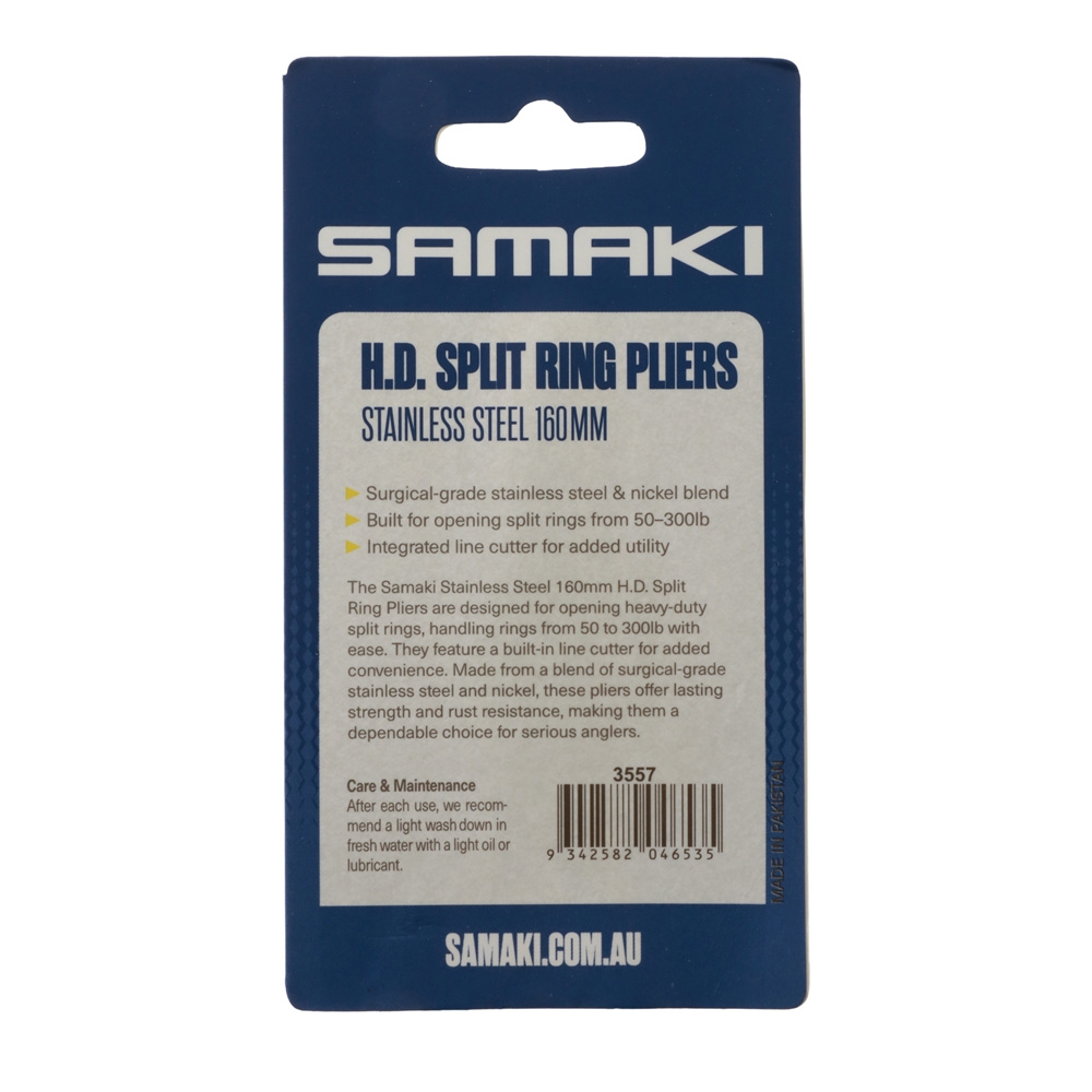 Samaki Stainless Steel Heavy Duty Split Ring Fishing Pliers 160mm