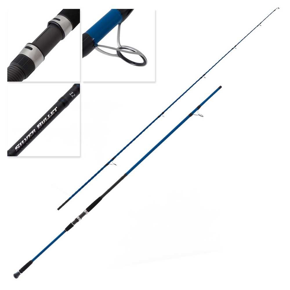 Samaki Silver Bullet Extra Heavy Surf Spin Rod 12ft 20-40lb 2pc