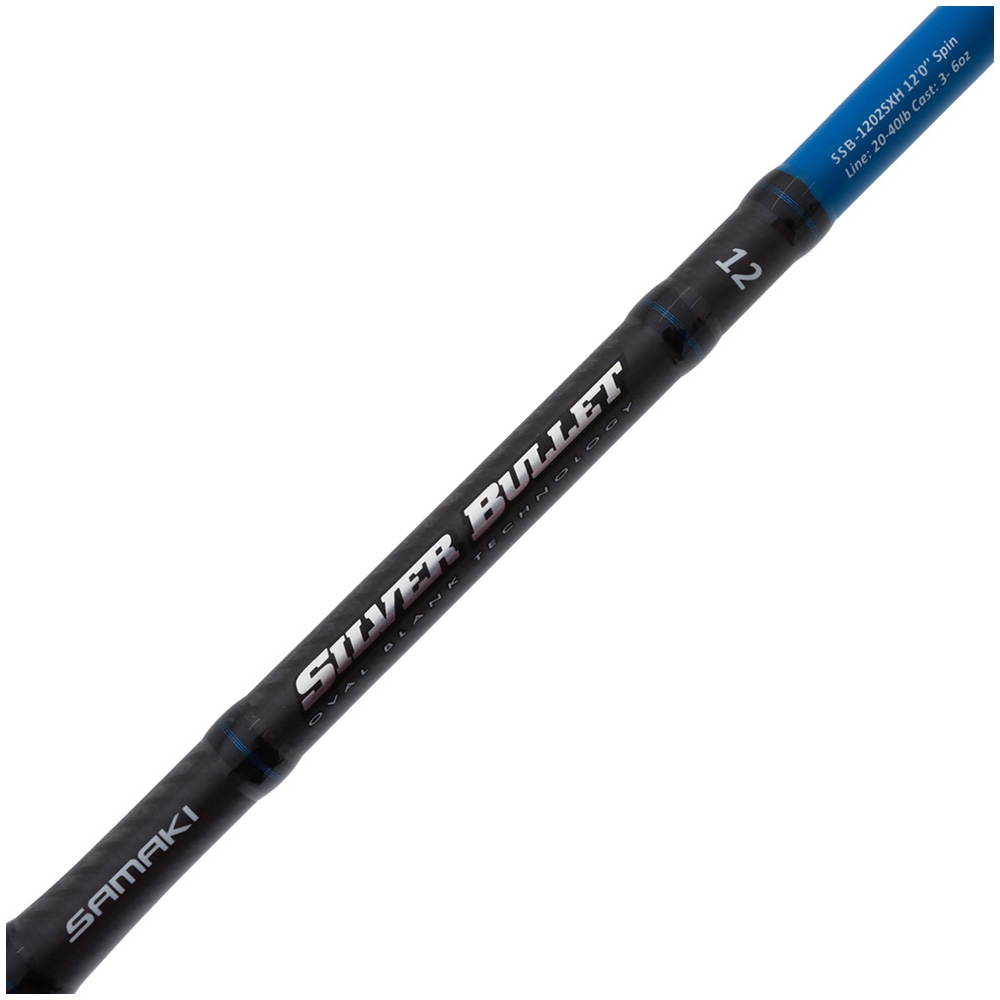 Samaki Silver Bullet Extra Heavy Surf Spin Rod 12ft 20-40lb 2pc