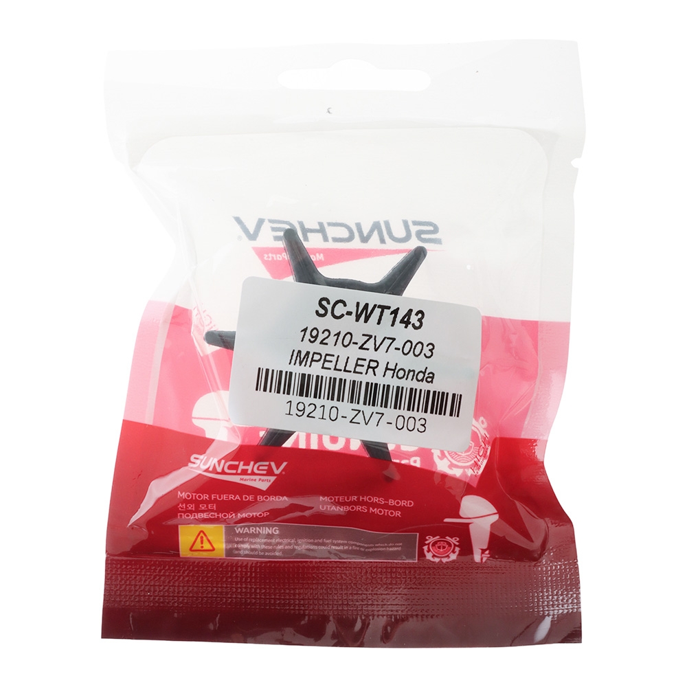 SUNCHEV 19210-ZV7-003 Water Pump Impeller for Honda Outboards 25HP-30HP