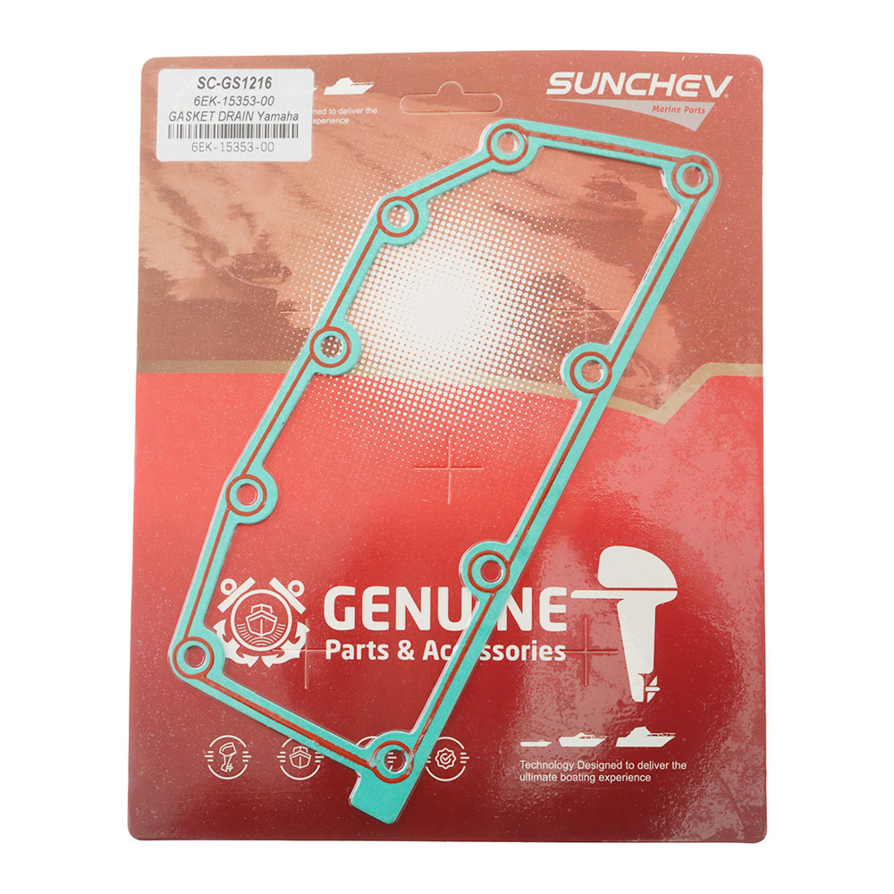 SUNCHEV Outboard Side Plate/Drain Gasket 6EK-15353-00-00 for Yamaha F115B-130HP