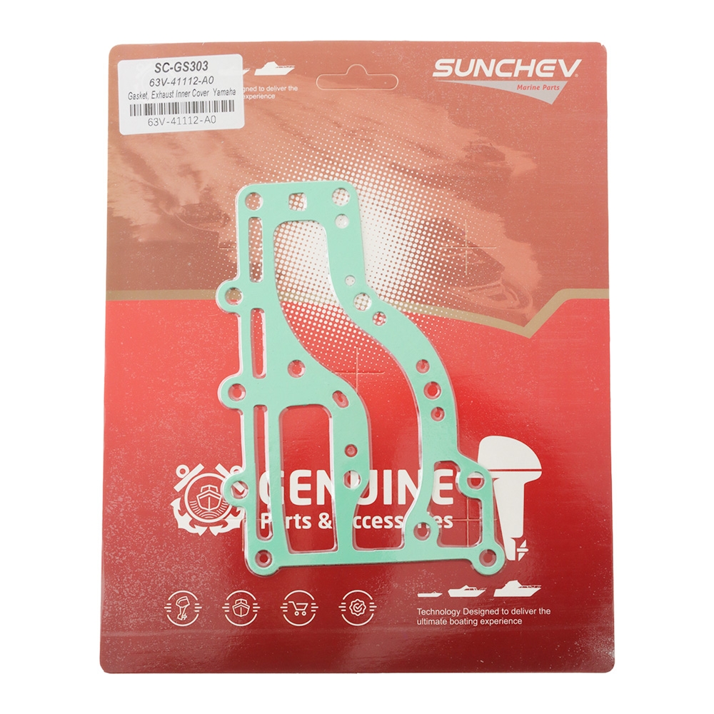 SUNCHEV Outboard Inner Side Plate Gasket 63V-41112-A0 for Yamaha 2-Stroke 9.9-15HP