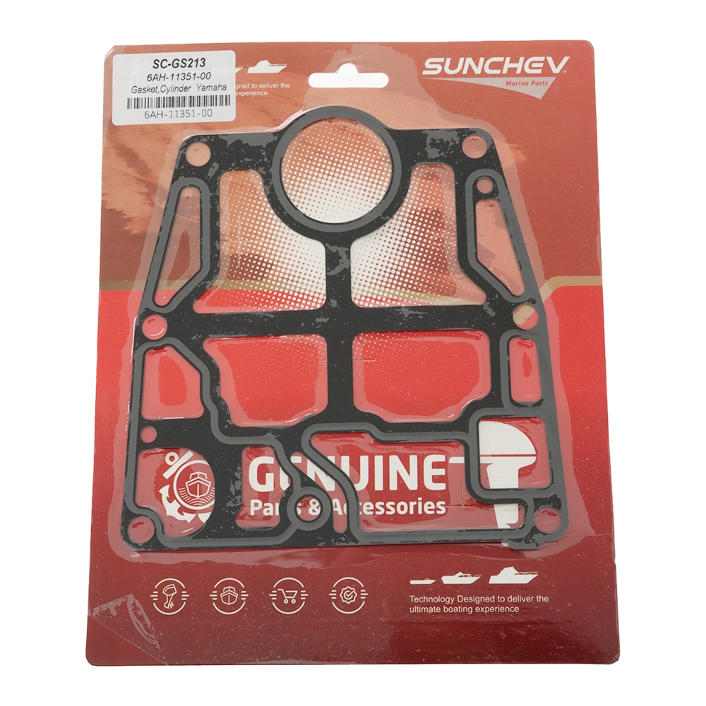 SUNCHEV Outboard Cylinder Base Gasket 6AH-11351-00 for Yamaha F15 to F20HP