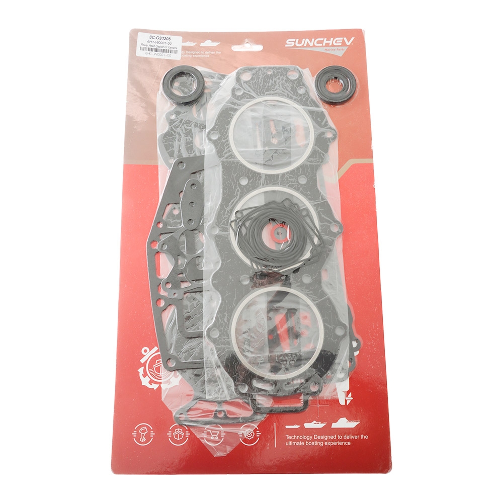 SUNCHEV 6H1-W0001-00 Powerhead Gasket Set for Yamaha Outboards 2-Stroke 75 to 90HP