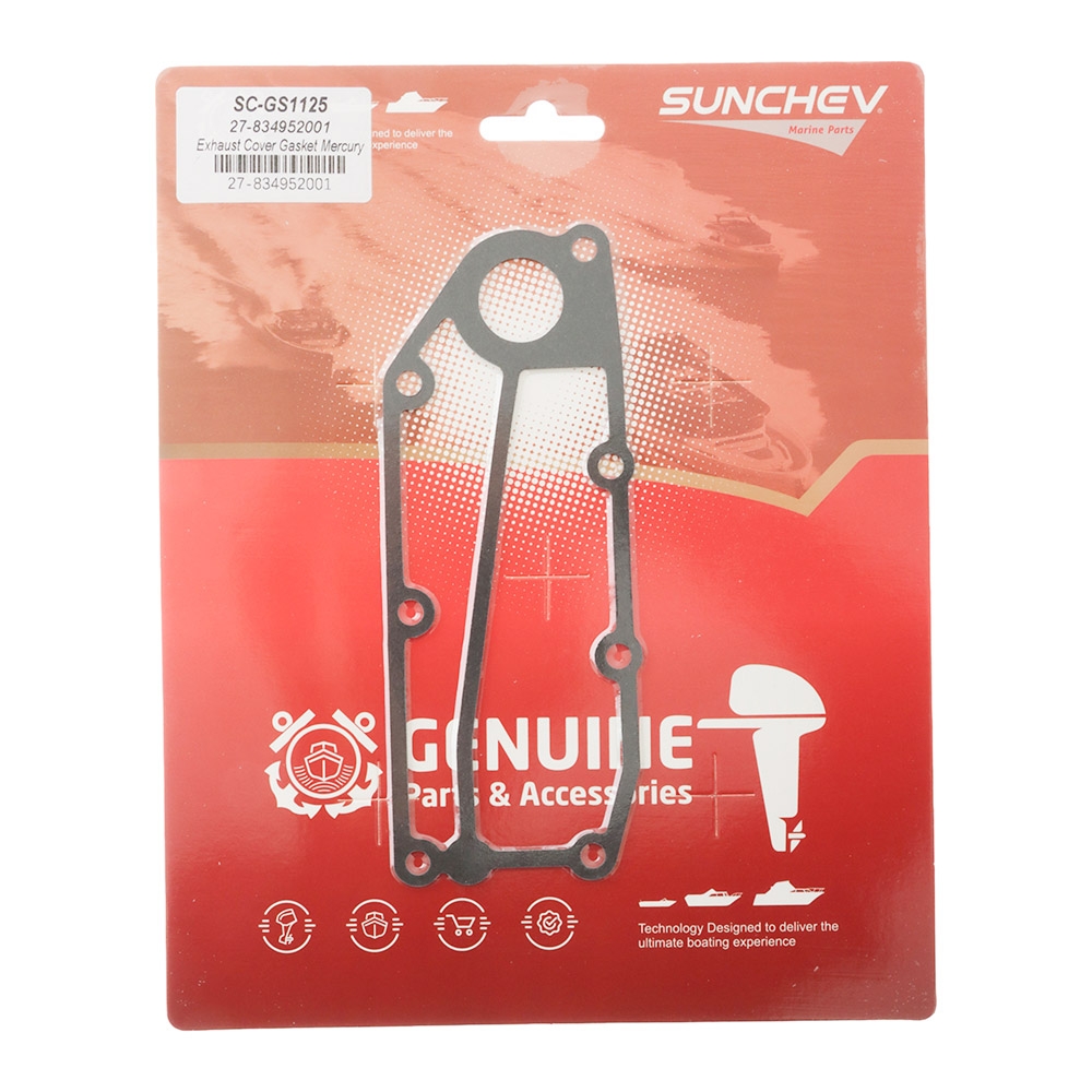 SUNCHEV 27-834952001 Exhaust Outer Cover Gasket for Mercury Outboards 4-Stroke 8HP and 9.9HP