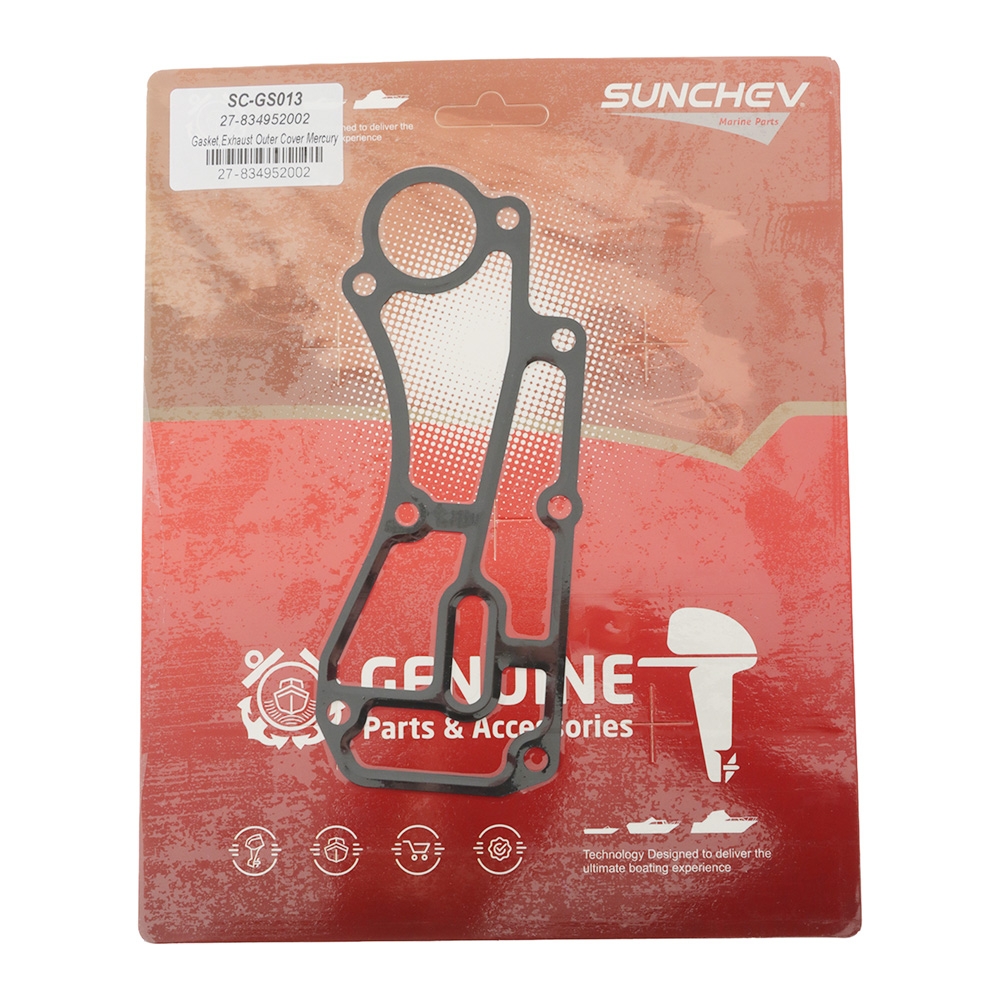 SUNCHEV 27-834952002 Exhaust Outer Cover Gasket for Mercury Outboards 4-Stroke 9.9 to 15HP