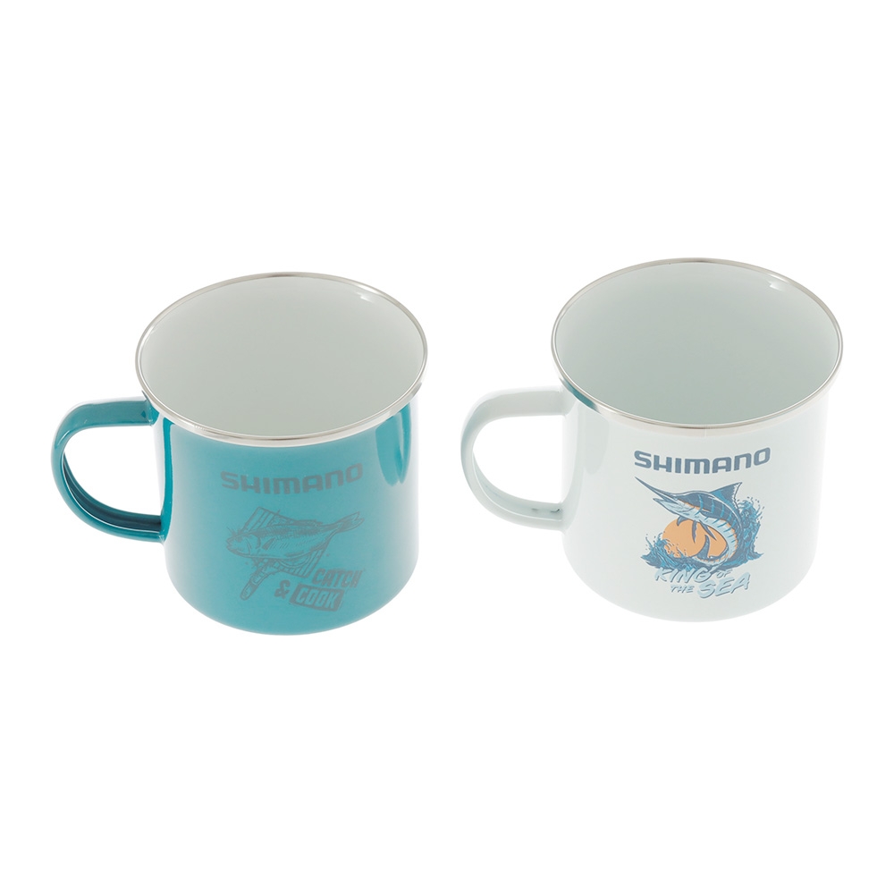 Shimano Enamel Mug Fish Vibes 350ml 2-Pack