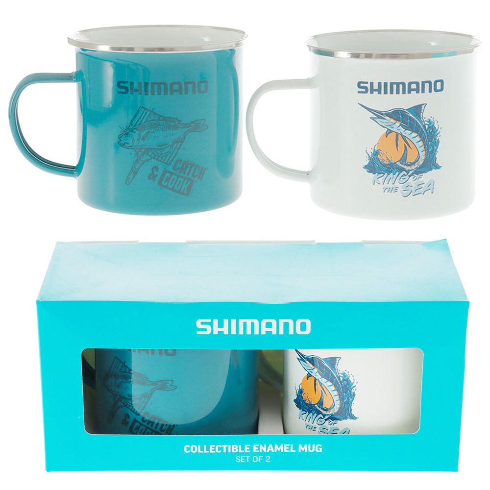 Shimano Enamel Mug Fish Vibes 350ml 2-Pack