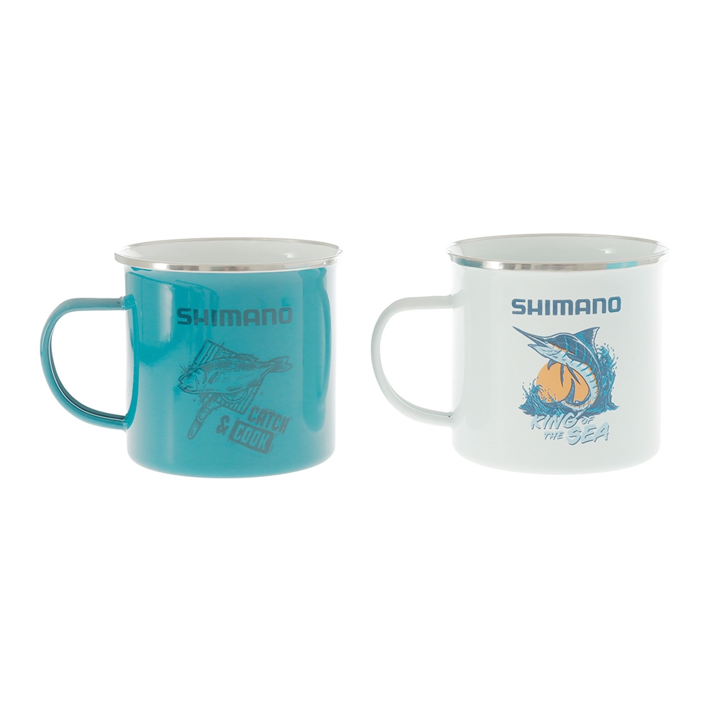 Shimano Enamel Mug Fish Vibes 350ml 2-Pack