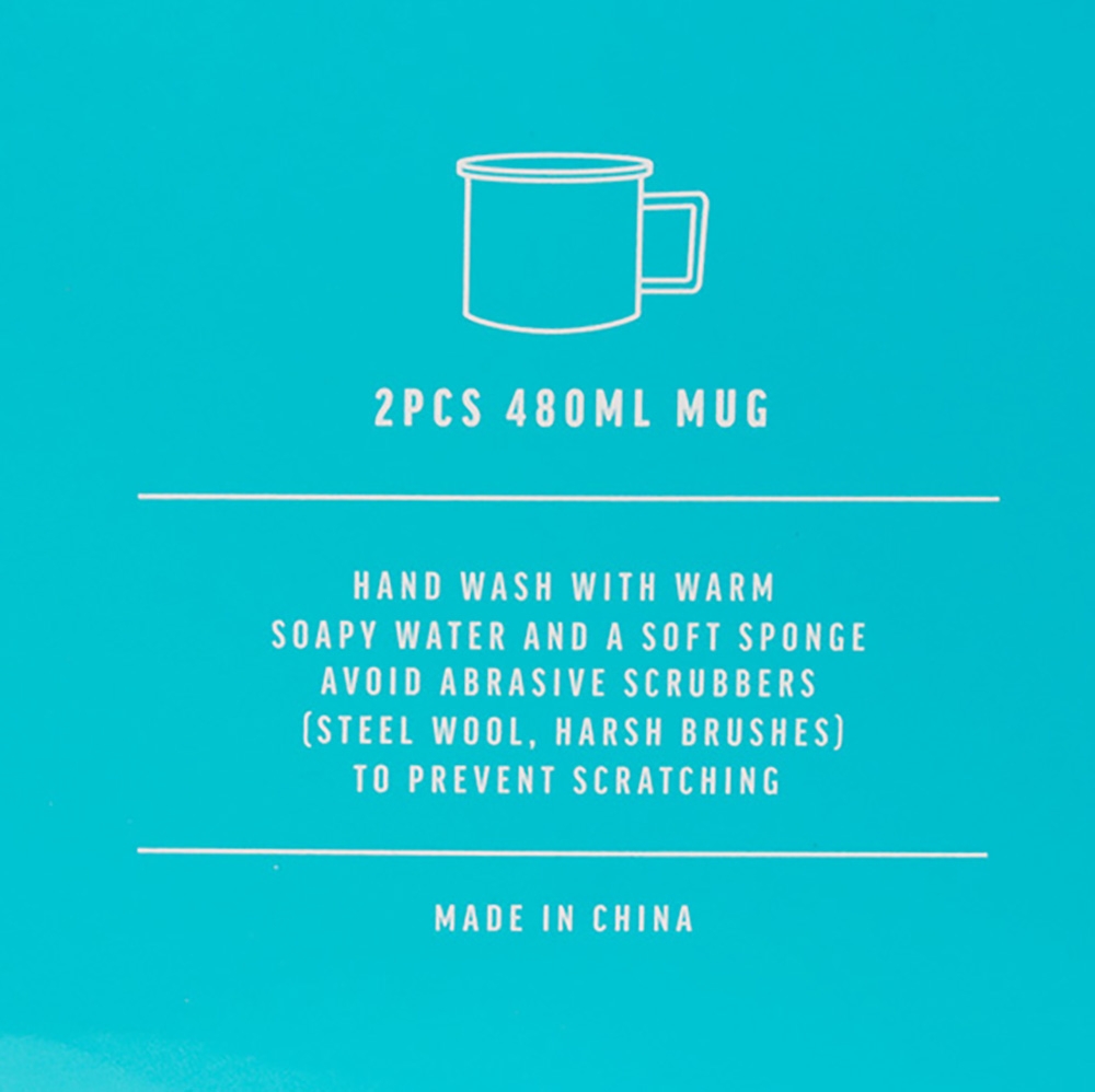 Shimano Enamel Mug Coastal 480ml 2-Pack