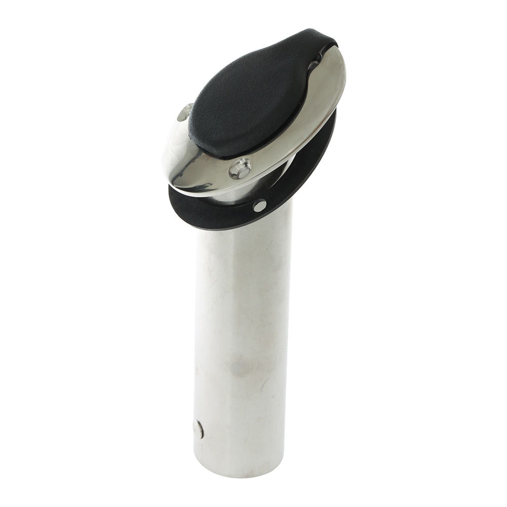 Homer 316 Stainless Steel Flush Mount Rod Holder 30-Degree - Black Cap
