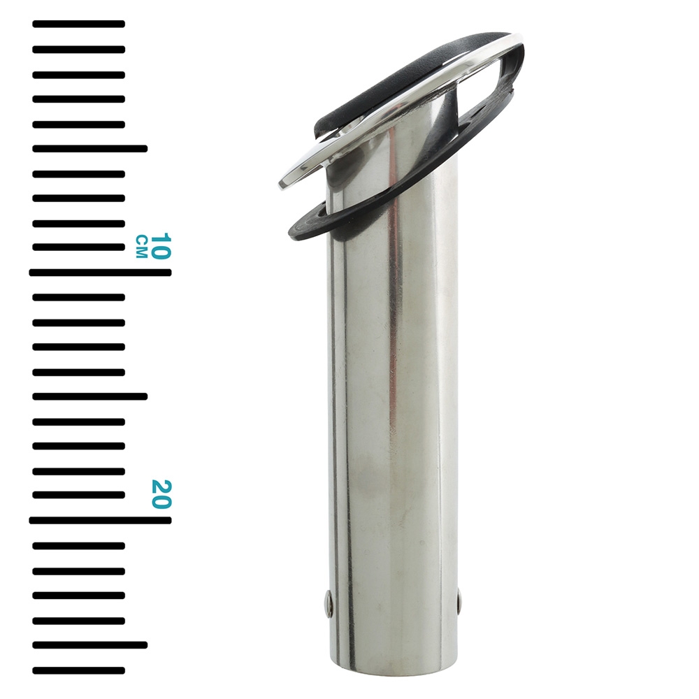 Homer 316 Stainless Steel Flush Mount Rod Holder 30-Degree - Black Cap