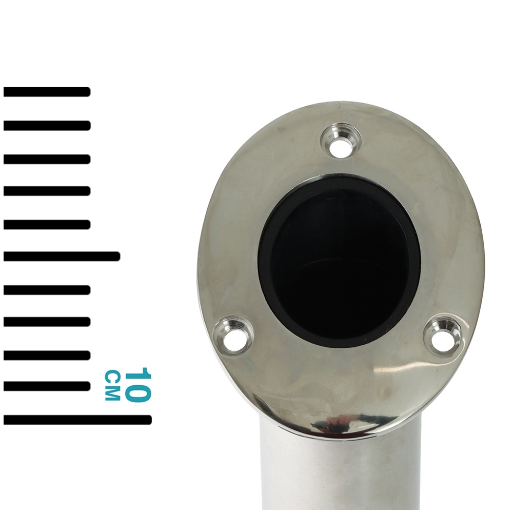 Homer 316 Stainless Steel Flush Mount Rod Holder 30-Degree - Black Cap
