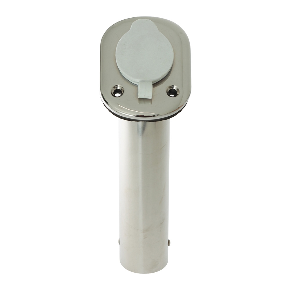 Homer 316 Stainless Steel Flush Mount Rod Holder 30-Degree - White Cap
