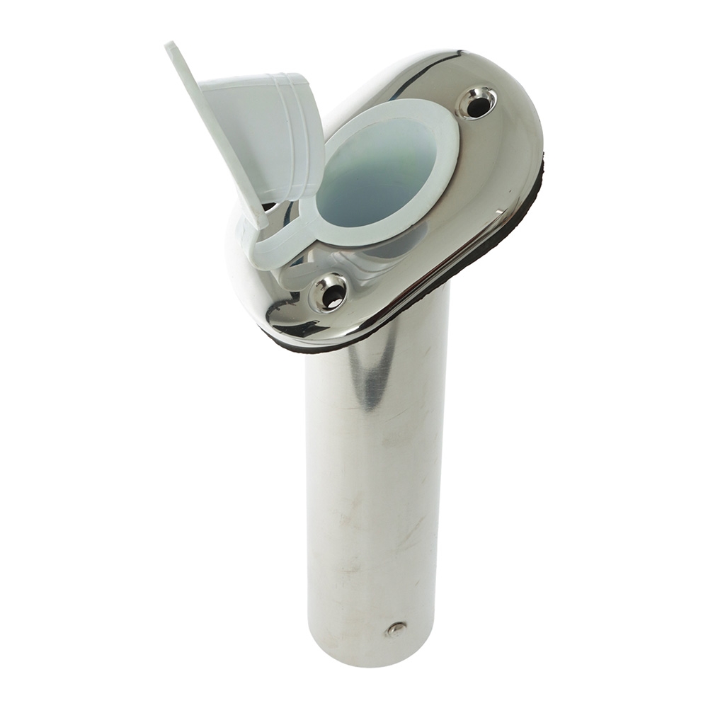Homer 316 Stainless Steel Flush Mount Rod Holder 30-Degree - White Cap