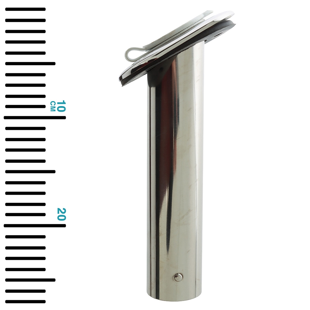 Homer 316 Stainless Steel Flush Mount Rod Holder 30-Degree - White Cap
