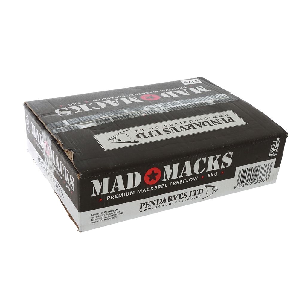 Pendarves Mad Macks Premium Mackerel Freeflow Frozen Bait 5kg