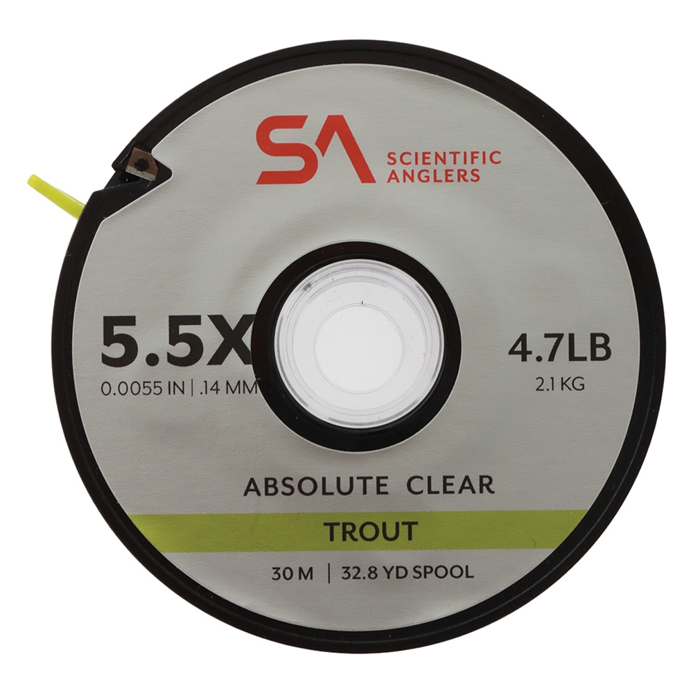 Scientific Anglers Absolute Trout Tippet Clear 30m 5.5X 4.7lb 0.14mm