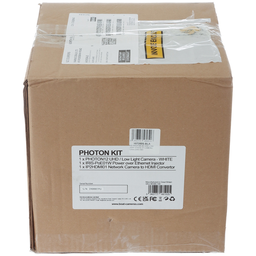 Iris Photon 4K UHD Ultra Low Light Camera White 12mm Lens