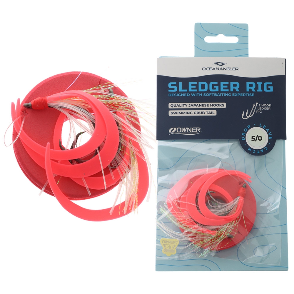 Ocean Angler Sledger Rigs 5/0 Pink White
