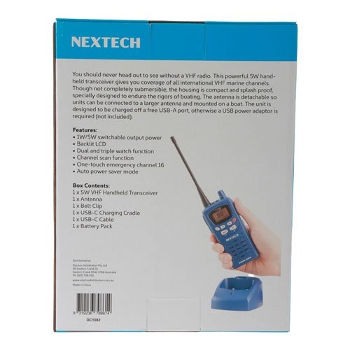 NEXTECH DC1082 Handheld VHF Marine Radio 5W