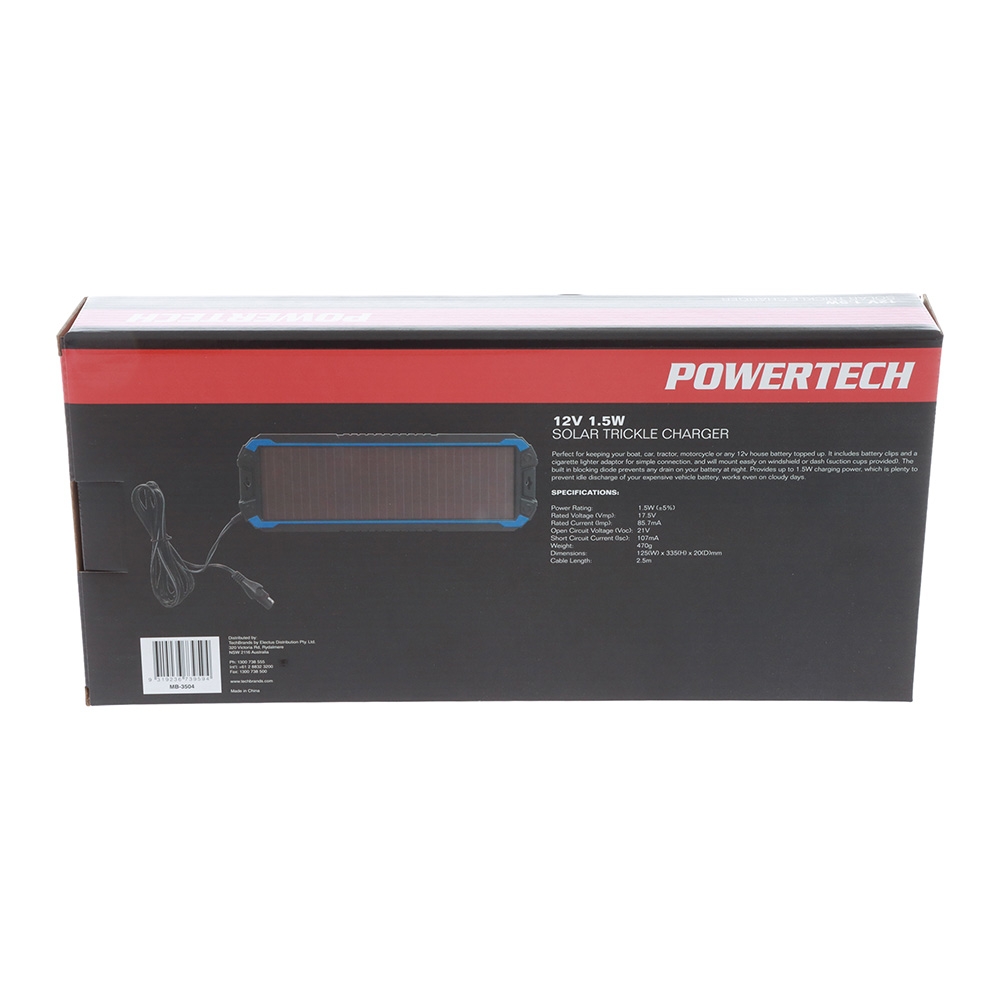 Powertech MB3504 Solar Trickle Charger 12V 1.5W