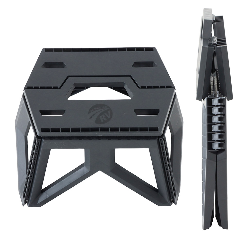 On The Road RV Hex Pro Non-Slip Folding Step Small