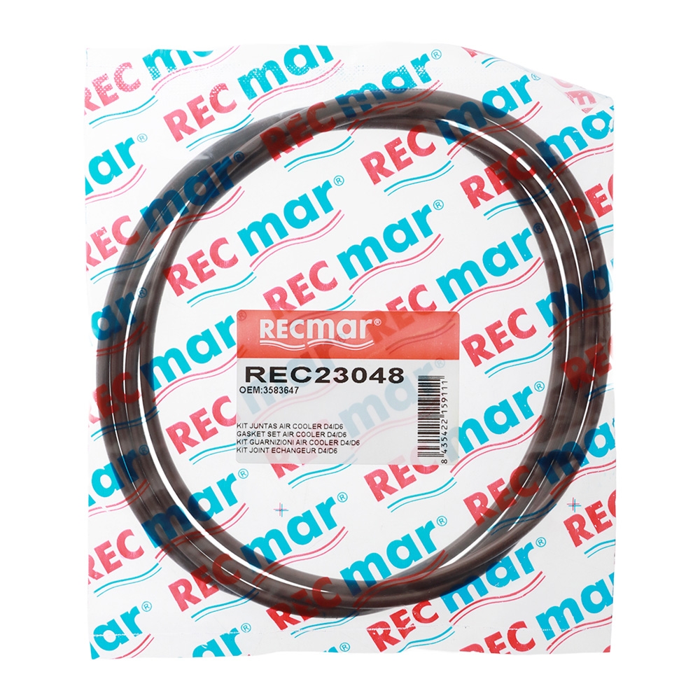 Recmar Air Cooler Gasket Seal Kit for Volvo Penta 23048 D4 and D6