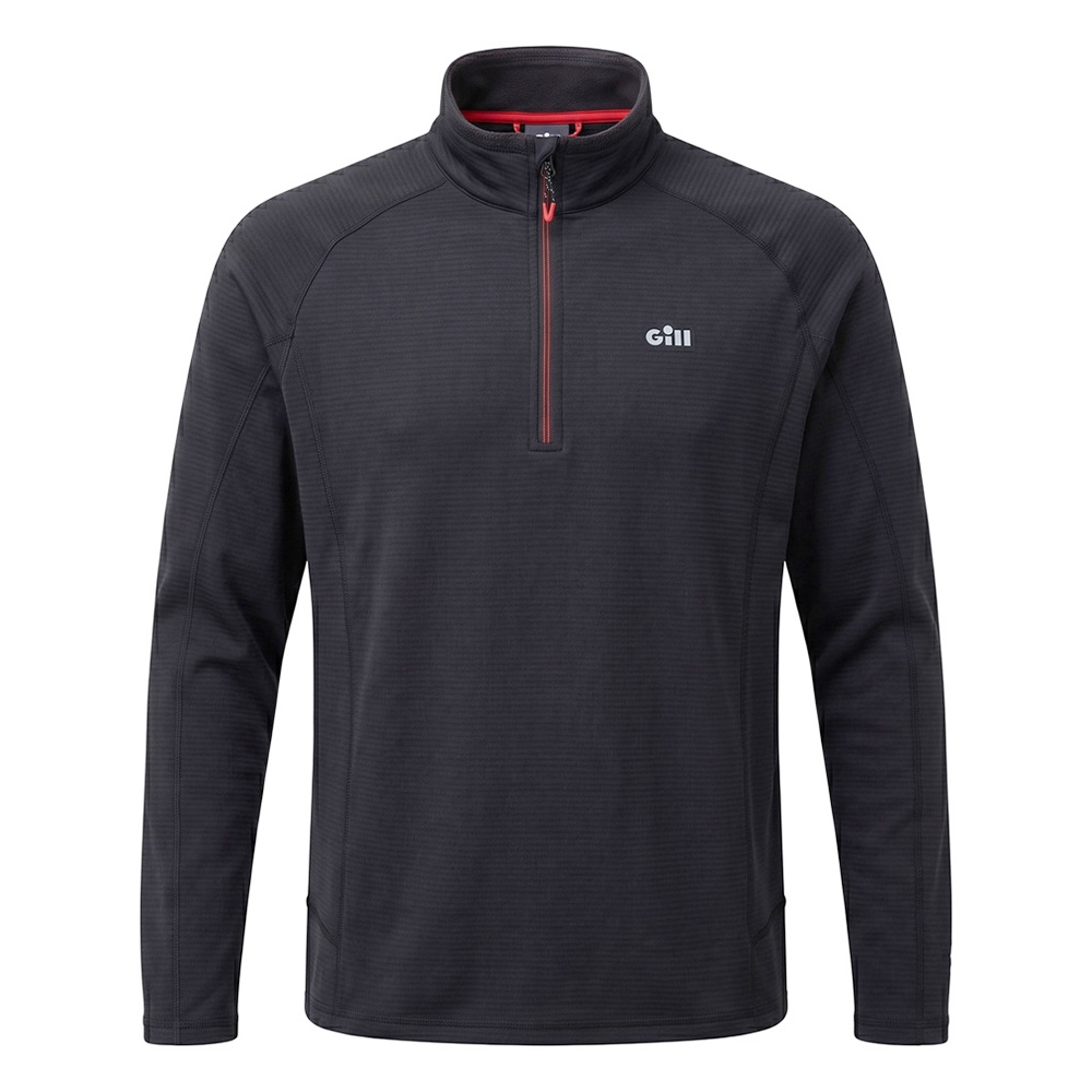 Gill OS Mens Thermal Zip Neck Fleece Top Graphite 2XL