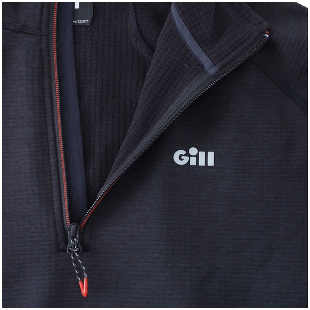Gill OS Mens Thermal Zip Neck Fleece Top Graphite 2XL