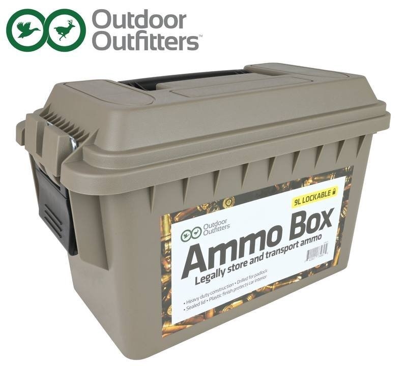 Outdoor Outfitters 50 Cal Lockable Polypropylene Ammo Box Flat Dark Earth