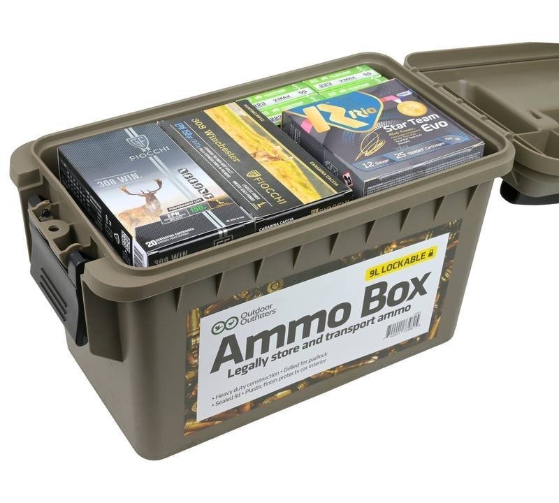 Outdoor Outfitters 50 Cal Lockable Polypropylene Ammo Box Flat Dark Earth