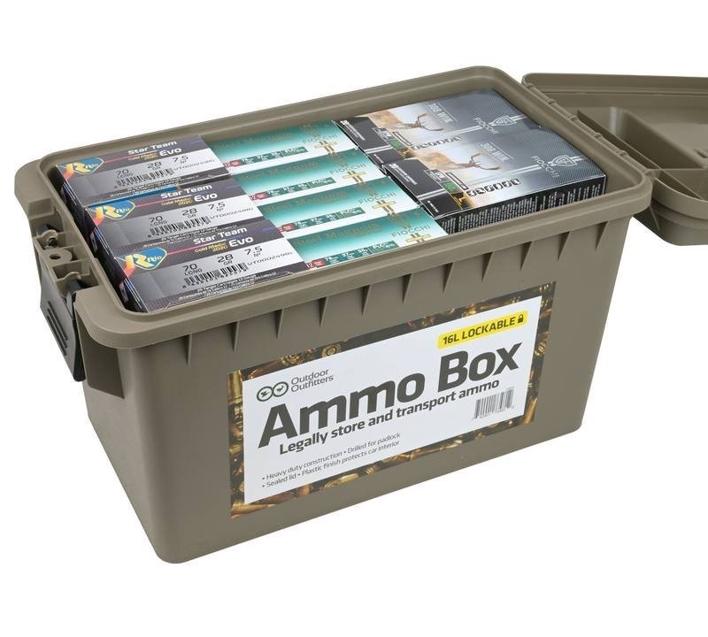 Outdoor Outfitters Fat 50 Cal Lockable Polypropylene Ammo Box Flat Dark Earth