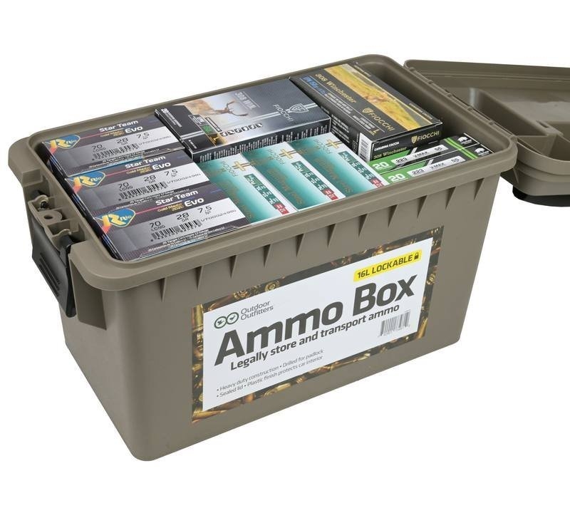 Outdoor Outfitters Fat 50 Cal Lockable Polypropylene Ammo Box Flat Dark Earth