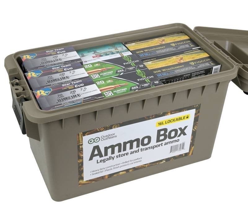 Outdoor Outfitters Fat 50 Cal Lockable Polypropylene Ammo Box Flat Dark Earth